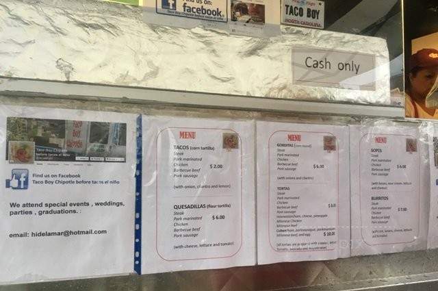 Taco Boy Chipotle - Apex, NC menu_pic