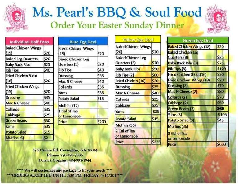 Ms Pearls BBQ - Covington, GA menu_pic
