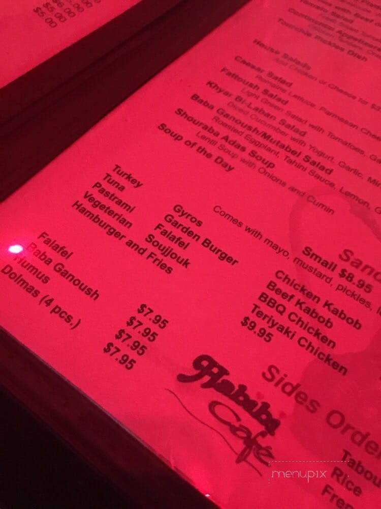 Habibi Cafe - Los Angeles, CA menu_pic