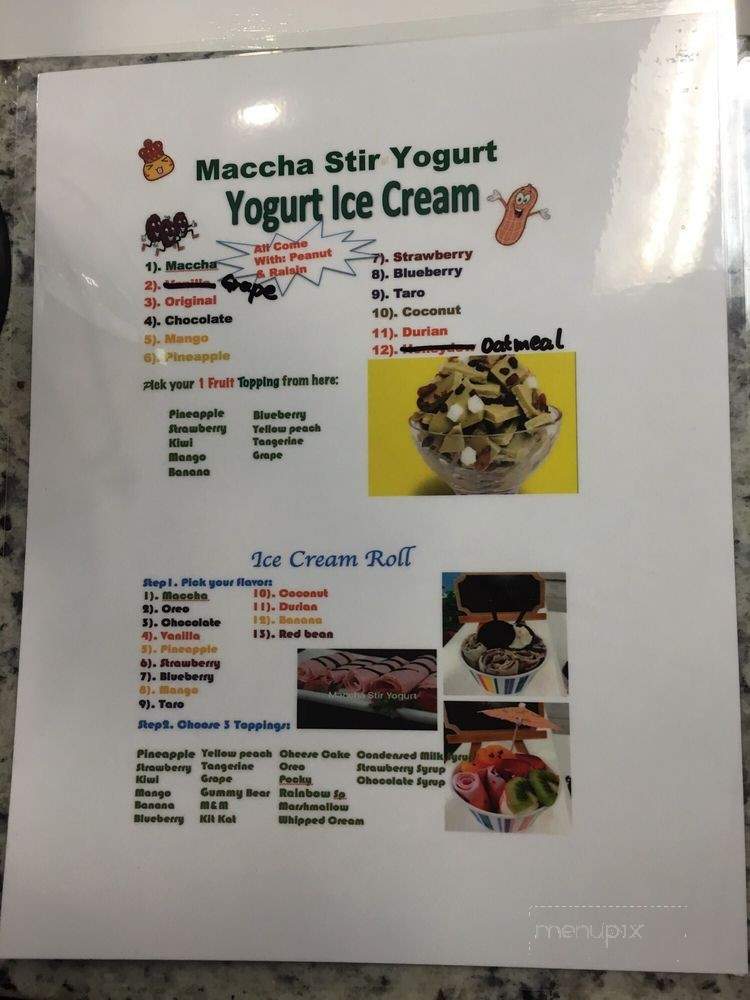 Maccha Stir Yogurt - Duluth, GA menu_pic