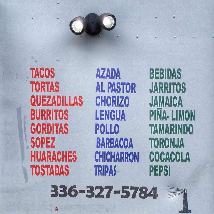 El Farito - Greensboro, NC menu_pic