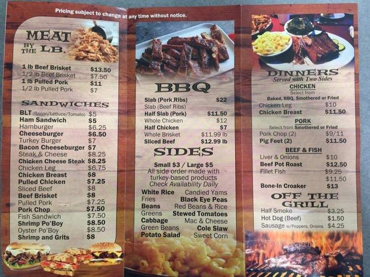 Martin's Soul Food & BBQ - Bryans Road, Charles, MD menu_pic