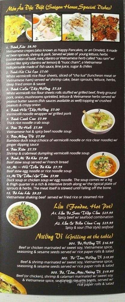 Pho Saigon Noodle House 2 - Salt Lake City, UT menu_pic