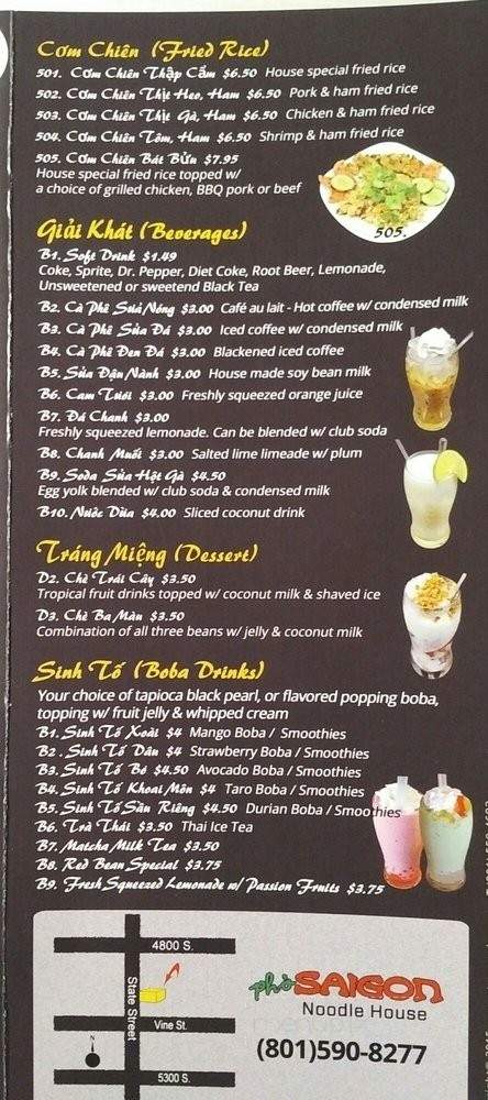 Pho Saigon Noodle House 2 - Salt Lake City, UT menu_pic