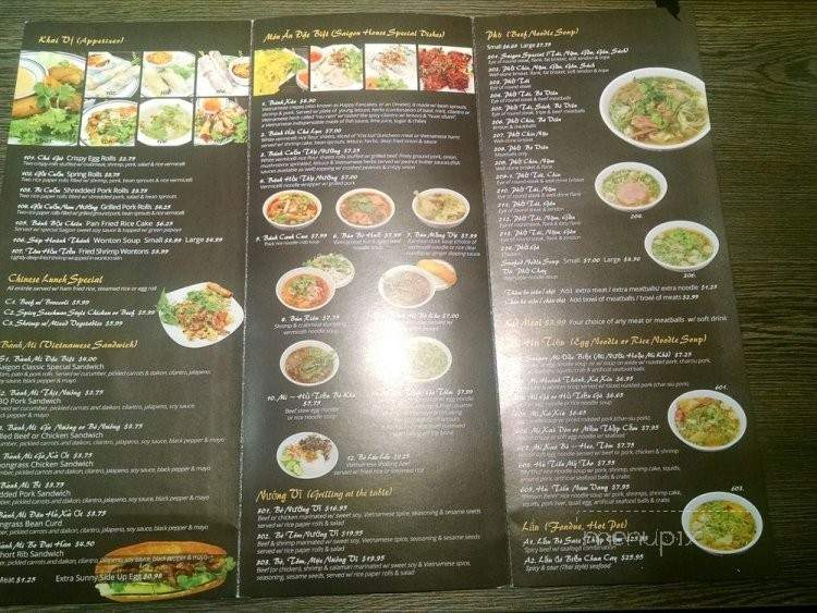 Pho Saigon Noodle House 2 - Salt Lake City, UT menu_pic