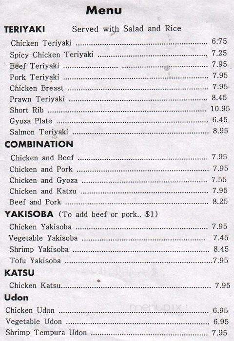 Mitori Teriyaki - Pendleton, OR menu_pic