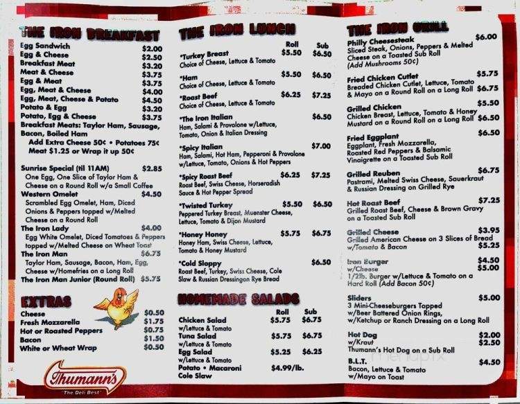 The Iron Deli & Grill - Franklin, NJ menu_pic
