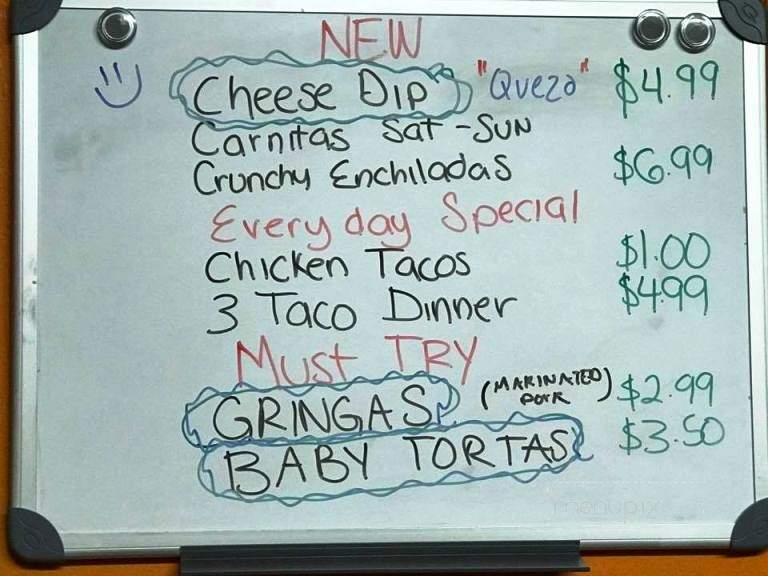 Ximena's Tacos - Auburndale, FL menu_pic