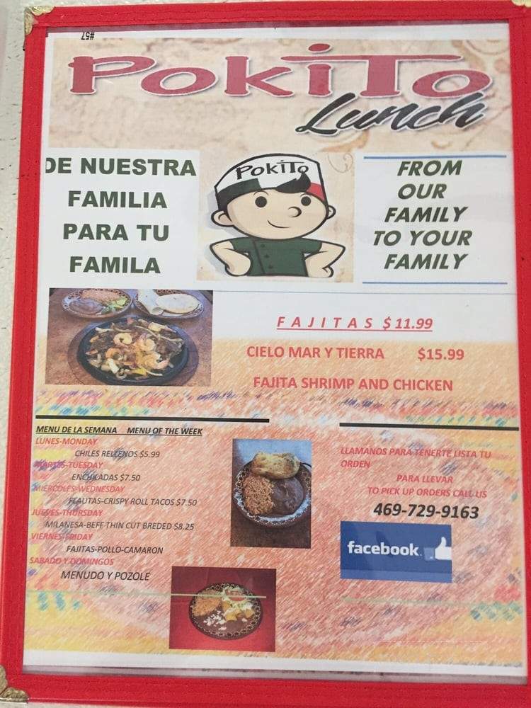 Pokito LUNCH - Dallas, TX menu_pic