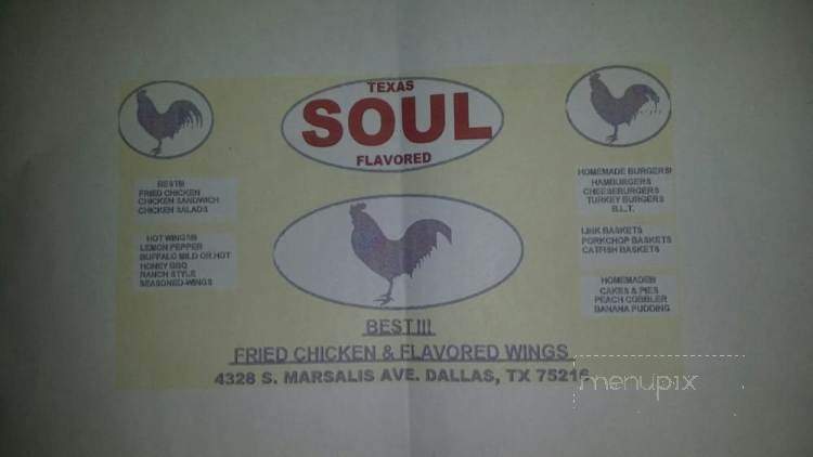 Texas Soul Flavored Fried Chicken & Wings - Dallas, TX menu_pic