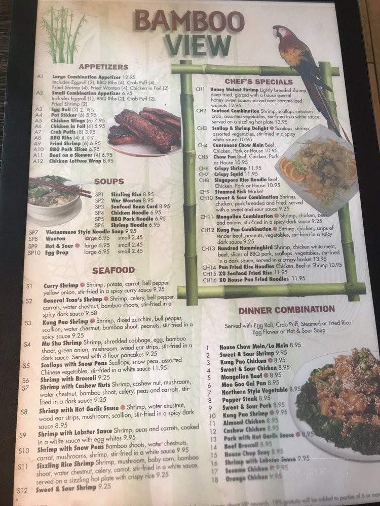 Bamboo View - Tucson, AZ menu_pic