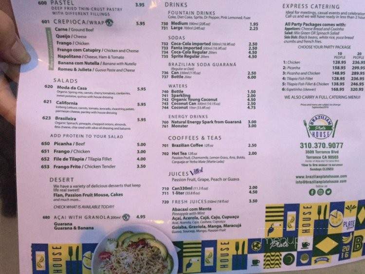 Brazilian Plate House - Torrance, CA menu_pic