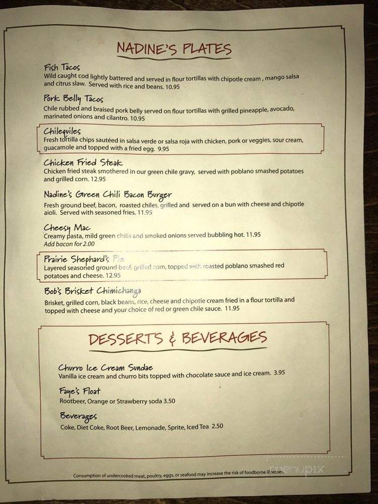 Nadine's Mexican Kitchen - Rathdrum, ID menu_pic