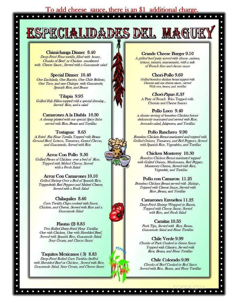 El Maguey - Derby, KS menu_pic