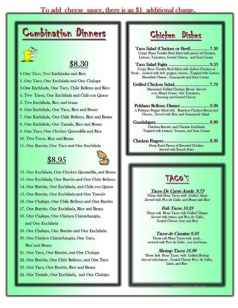 El Maguey - Derby, KS menu_pic