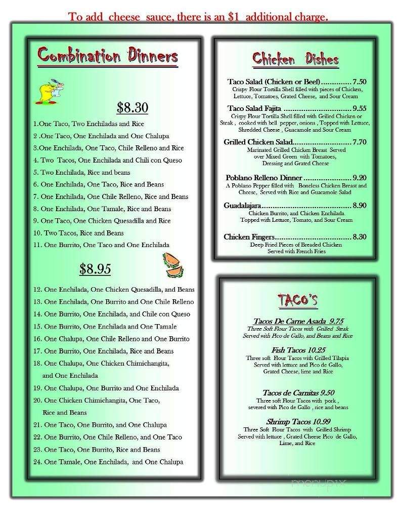 Menu of El Maguey in Derby, KS 67037