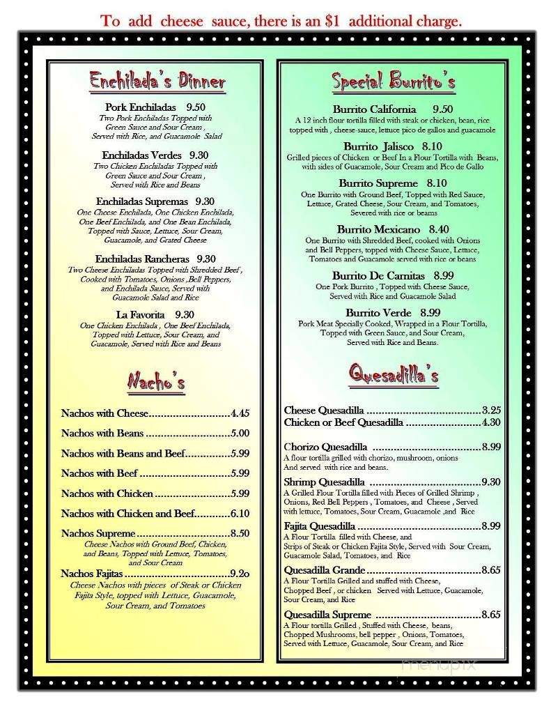 El Maguey - Derby, KS menu_pic