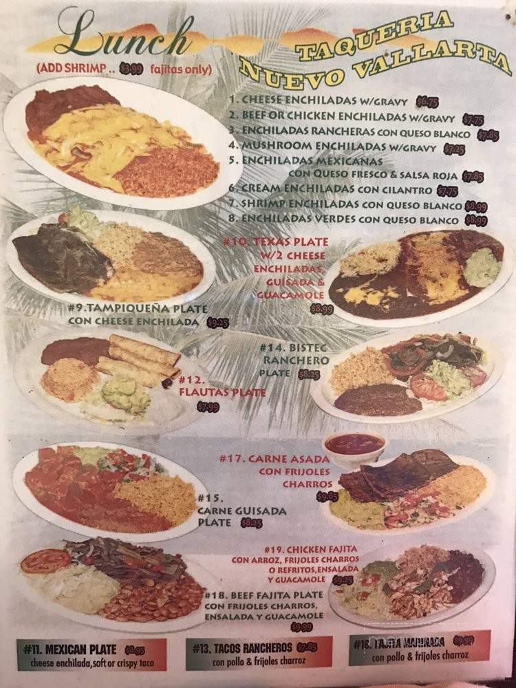 Taqueria Nuevo Vallarta - Corpus Christi, TX menu_pic
