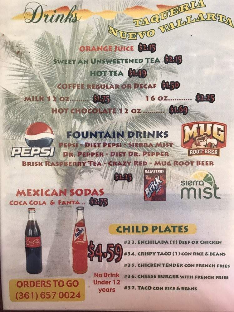 Taqueria Nuevo Vallarta - Corpus Christi, TX menu_pic