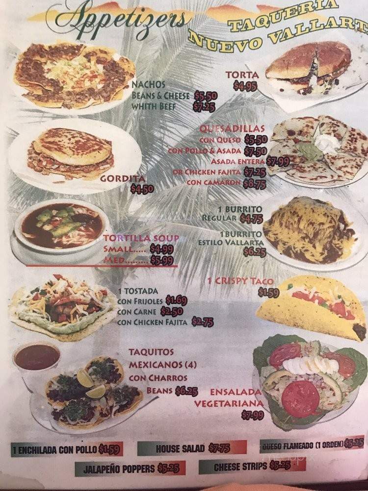 Taqueria Nuevo Vallarta - Corpus Christi, TX menu_pic