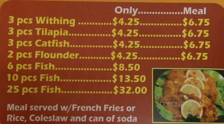 Golden Wings Fish and Chicken - East Orange, NJ menu_pic