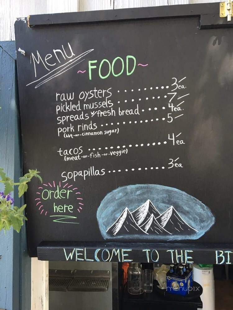 The Birdbath - Coupeville, WA menu_pic
