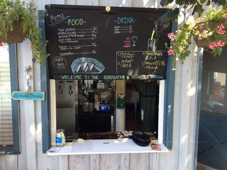 The Birdbath - Coupeville, WA menu_pic