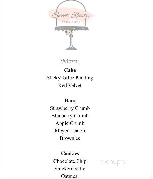Sweet Rustic Bake Shop - Coral Springs, FL menu_pic