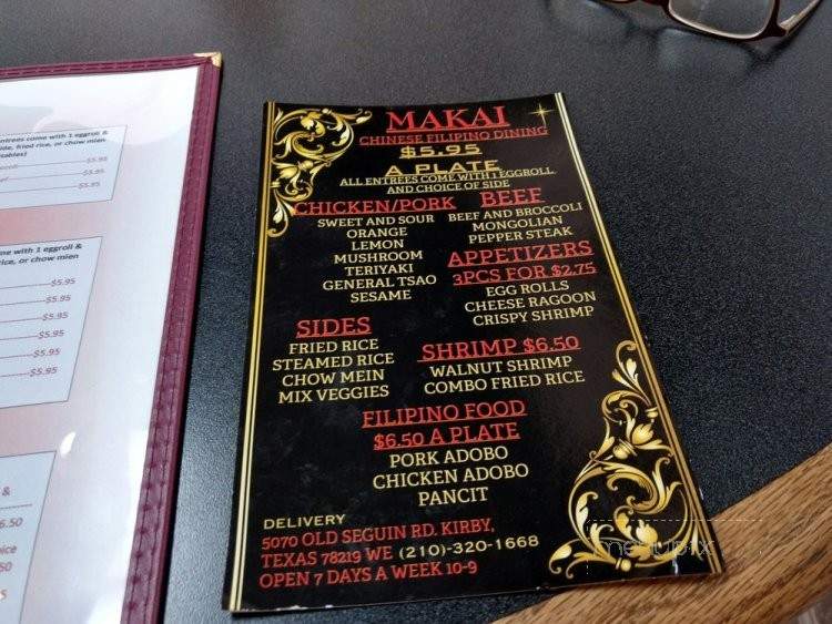 MAKAI - Kirby, TX menu_pic