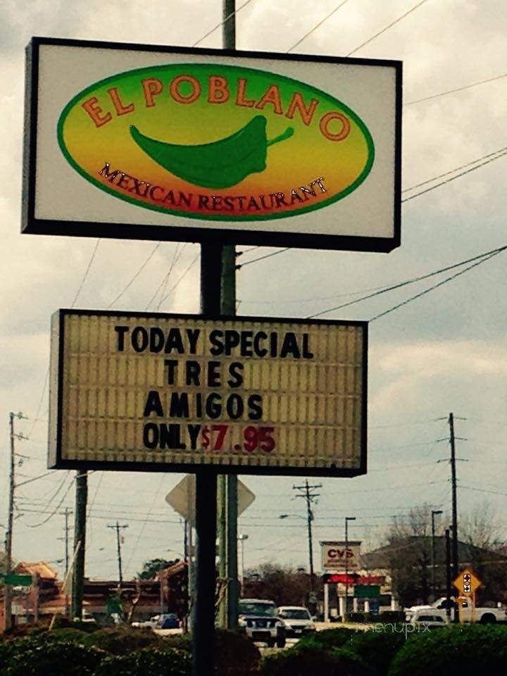 El Poblano - Newberry, SC menu_pic