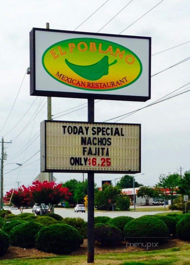 El Poblano - Newberry, SC menu_pic