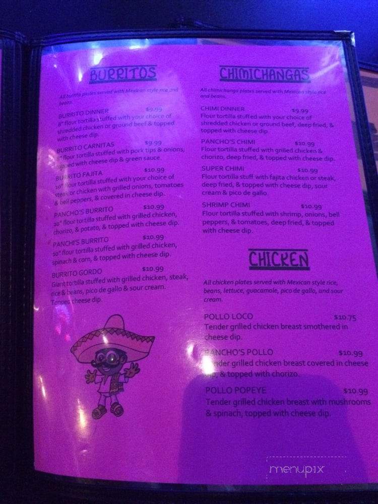 La Tia & Pancho cantina &Grill - Saint Charles, MO menu_pic