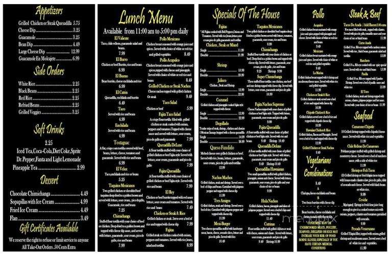 Lucia's Cocina Mexicana - Decatur, AL menu_pic