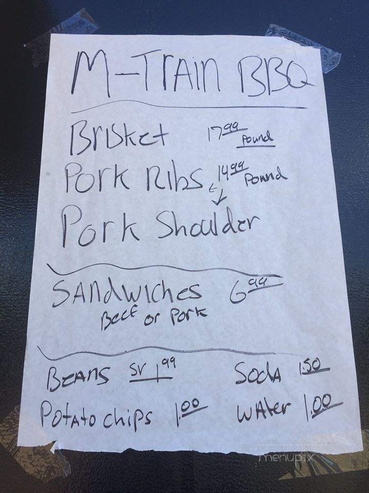 M-Train BBQ - Austin, TX menu_pic
