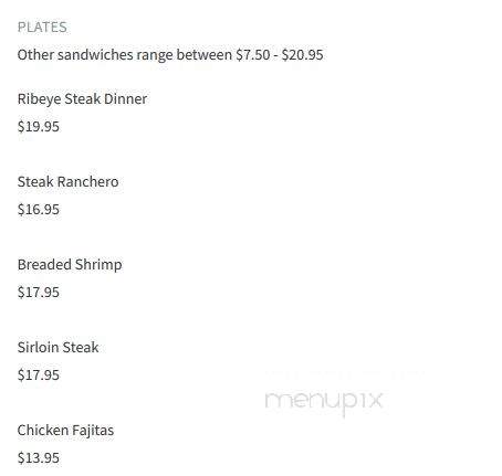 Hacienda Mendez Bar & Grill - Wamsutter, WY menu_pic