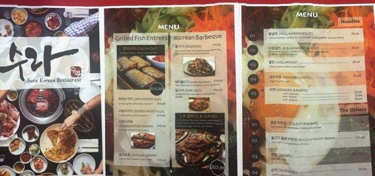 Sura Korean Restaurant - Colorado Springs, CO menu_pic