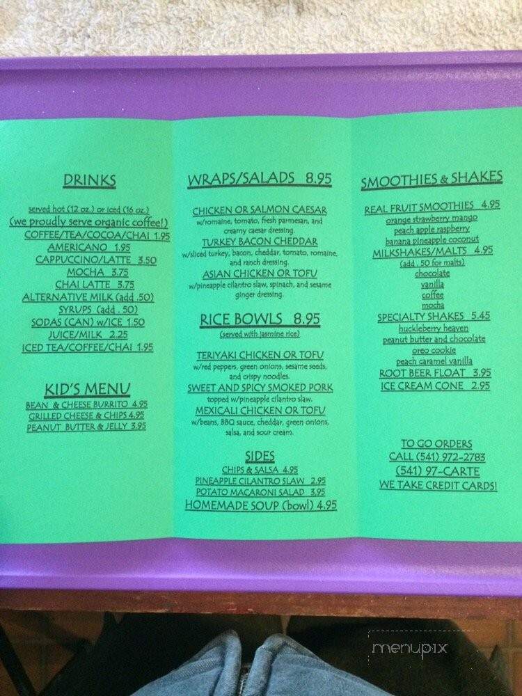 Indigo Cafe - Vida, OR menu_pic
