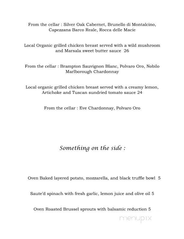 Sapori - Lexington, SC menu_pic