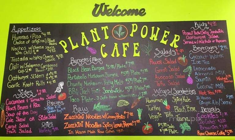 Plant Power Cafe & Juice Bar - Chattanooga, TN menu_pic