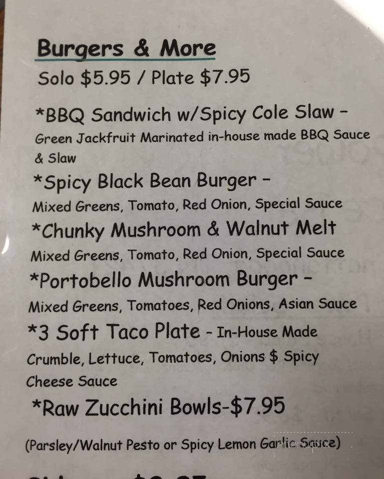 Plant Power Cafe & Juice Bar - Chattanooga, TN menu_pic