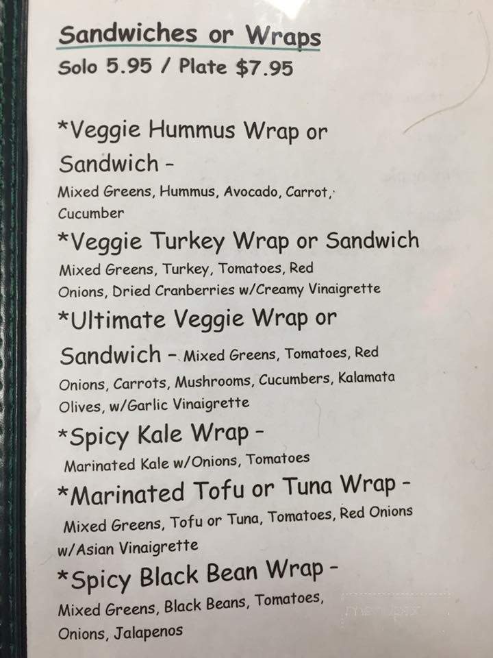 Plant Power Cafe & Juice Bar - Chattanooga, TN menu_pic