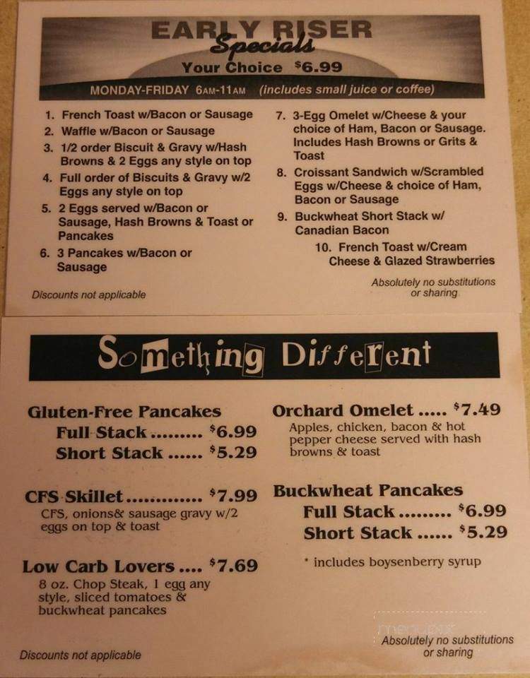 Stacks Restaurant - Greensburg, IN menu_pic