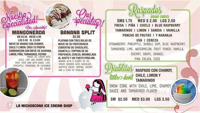 La Michoacana - Des Plaines, IL menu_pic