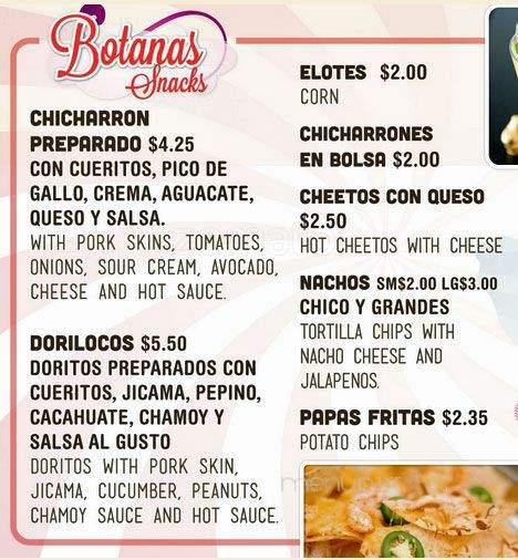 La Michoacana - Des Plaines, IL menu_pic