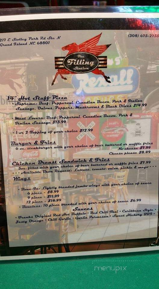 The Filling Station - Grand Island, NE menu_pic