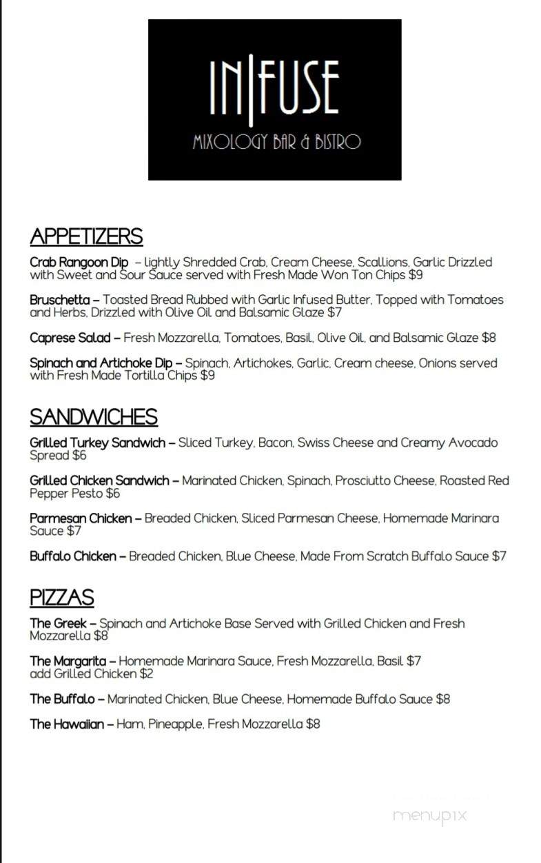 Infuse Mixology Bar & Bistro - Grand Island, NE menu_pic