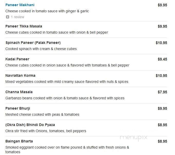 Little India - Espa?ola, NM menu_pic