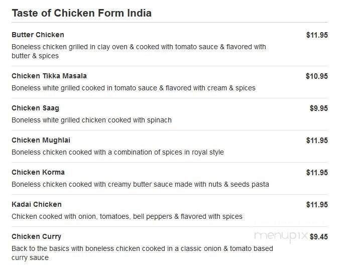 Little India - Espa?ola, NM menu_pic