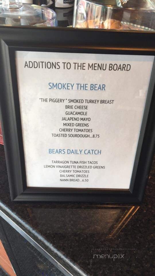 Big Bear Cafe & Espresso Bar - Dedham, MA menu_pic