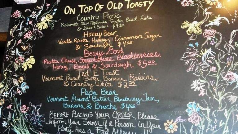 Big Bear Cafe & Espresso Bar - Dedham, MA menu_pic